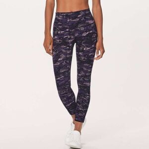 Lululemon align leggings pants high rise waist 25” 2 rip wave purple black